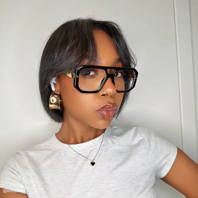 Aviator Black Eyeglasses