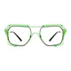 Geometric Green Eyeglasses