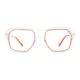Geometric White Eyeglasses