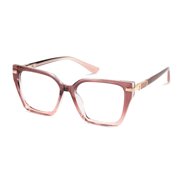 Square Gradient Pink Eyeglasses