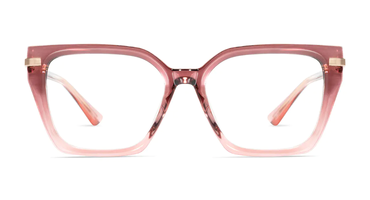Square Gradient Pink Eyeglasses