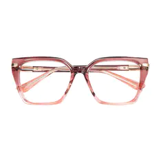 Square Gradient Pink Eyeglasses