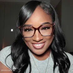Square Gradient Brown Eyeglasses