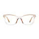 Rectangle Transparent Amber Eyeglasses