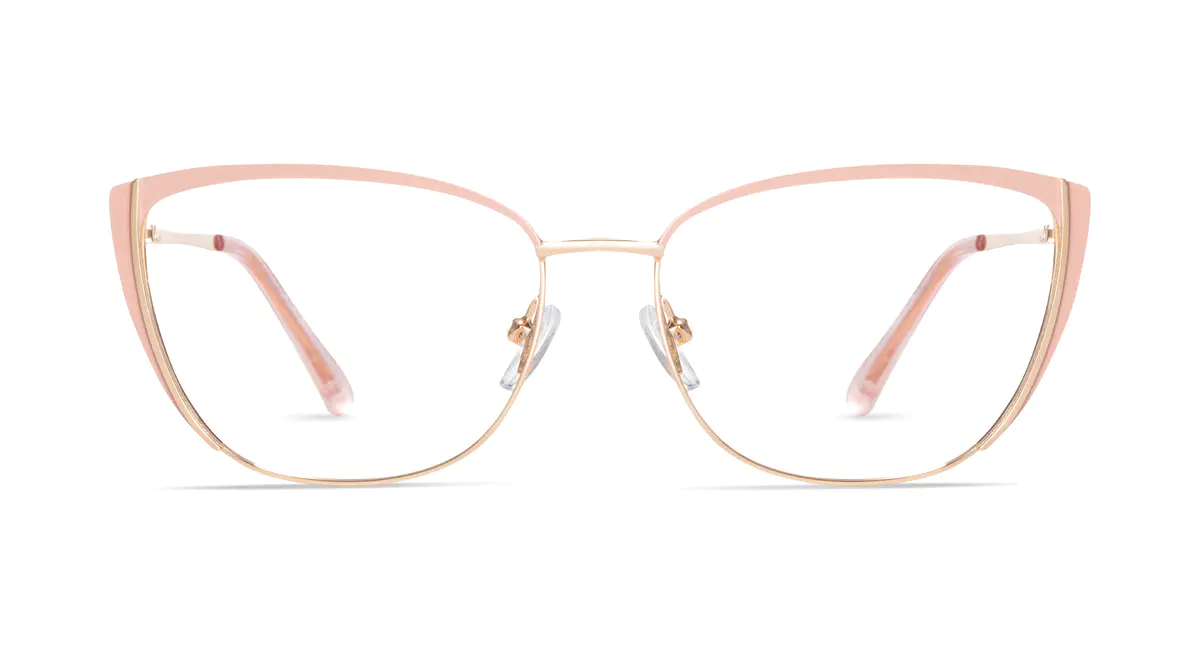 Cat-eye Pink/Gold Eyeglasses
