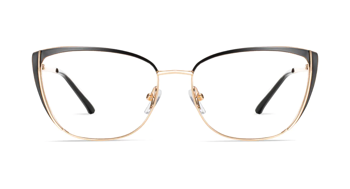 Cat-eye Black/Gold Eyeglasses
