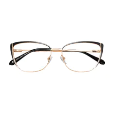 Cat-eye Black/Gold Eyeglasses