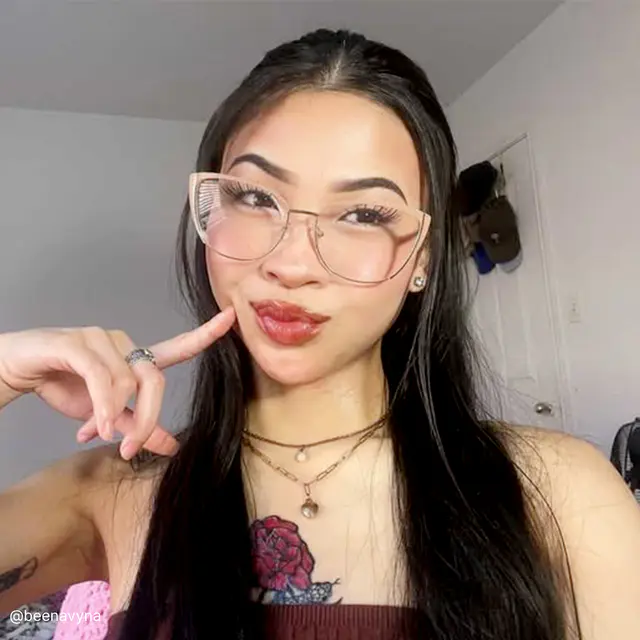 Cat-eye Brown/Gold Eyeglasses