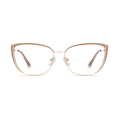 Cat-eye Brown/Gold Eyeglasses