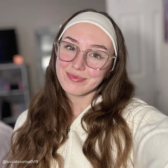 Cat-eye Transparent Gray Eyeglasses