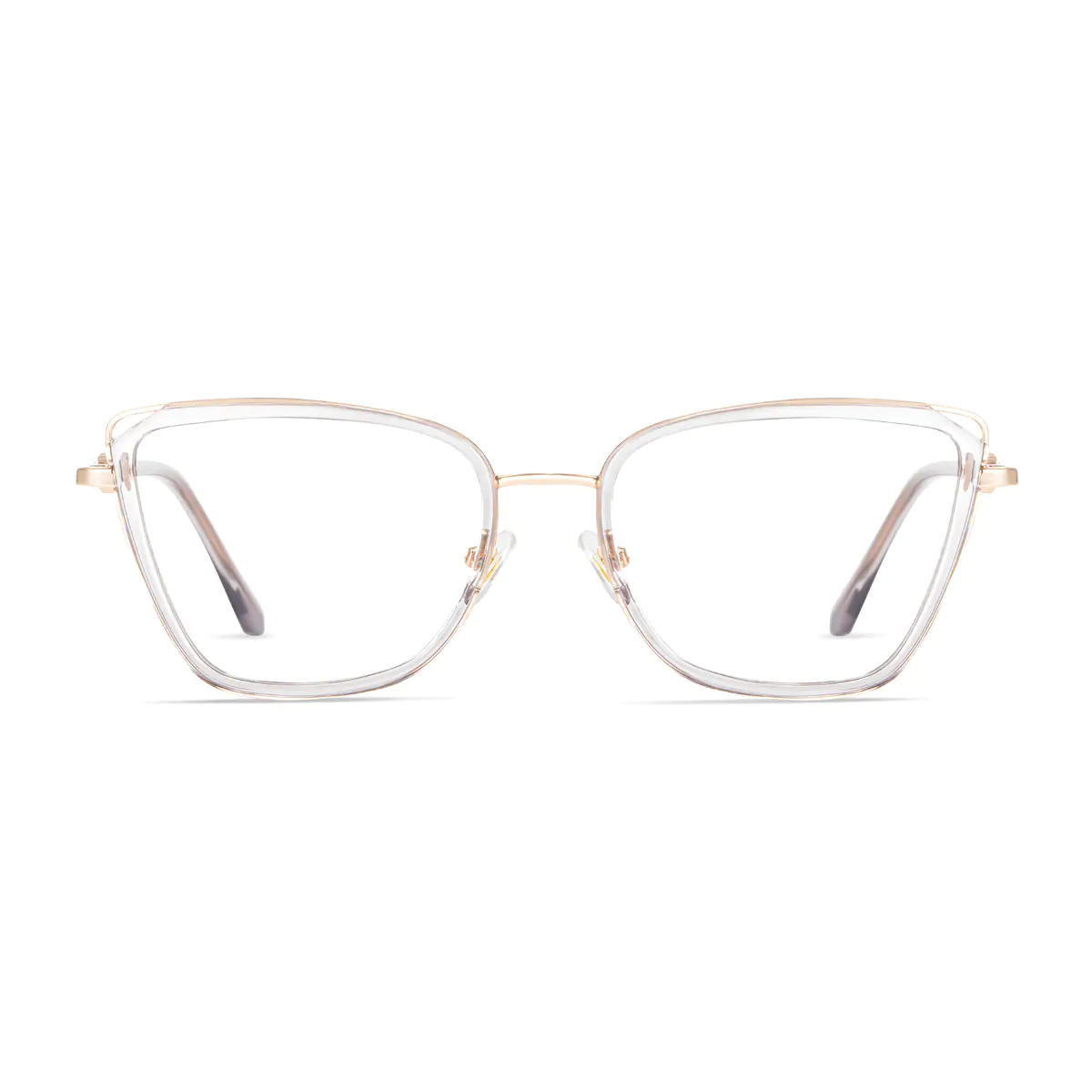 Cat-eye Transparent Gray Eyeglasses