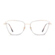 Cat-eye Transparent Gray Eyeglasses