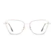 Cat-eye Transparent Gray Eyeglasses