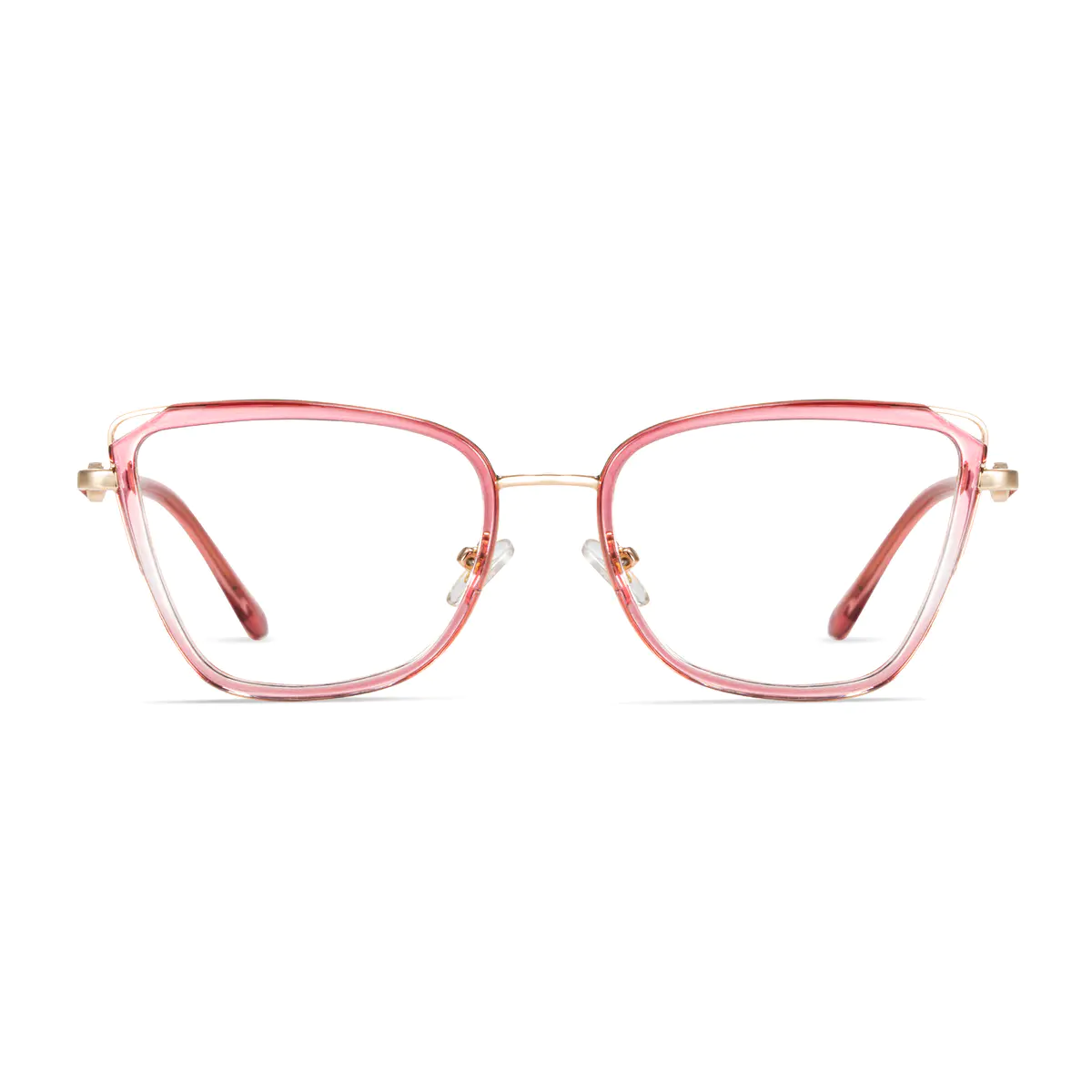 Cat-eye Transparent Pink Eyeglasses