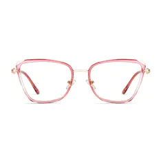 Cat-eye Transparent Pink Eyeglasses