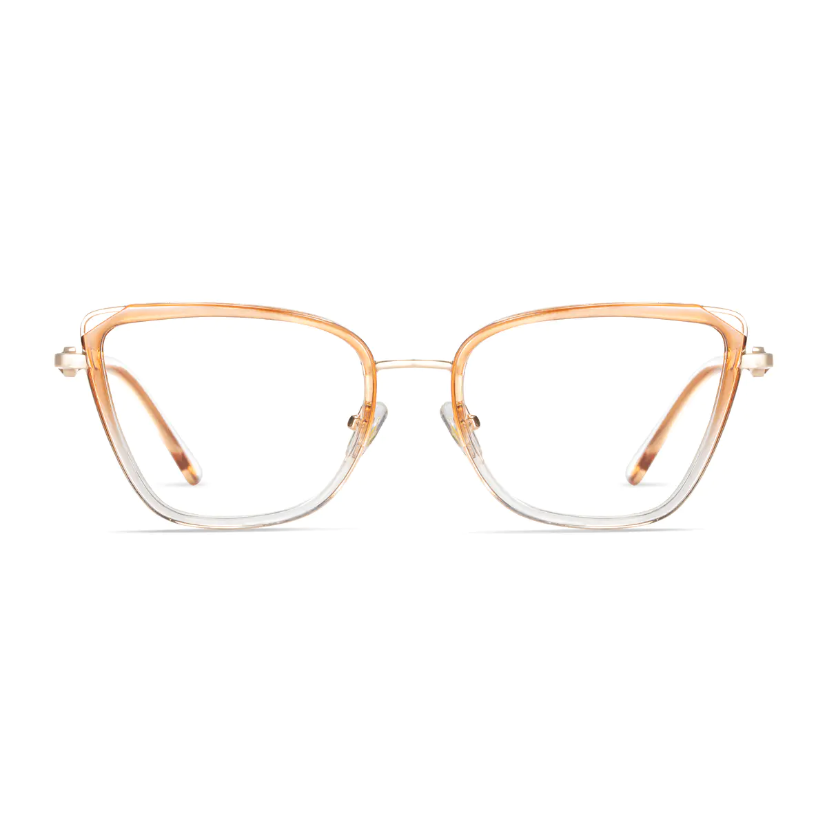 Cat-eye Transparent Amber Eyeglasses