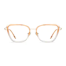 Cat-eye Transparent Amber Eyeglasses