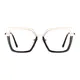 Geometric Black Gold Eyeglasses