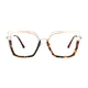 Geometric Ruby Tortoiseshell/Gold Eyeglasses