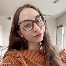 Oval Light Brown Eyeglasses
