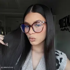 Oval Light Brown Eyeglasses