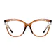 Oval Light Brown Eyeglasses
