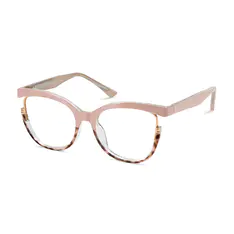 Oval Pink/Tortoiseshell Eyeglasses