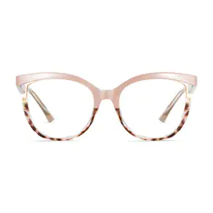 Oval Pink/Tortoiseshell Eyeglasses