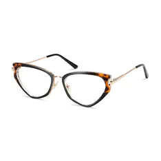 Geometric Black/Tortoiseshell Eyeglasses