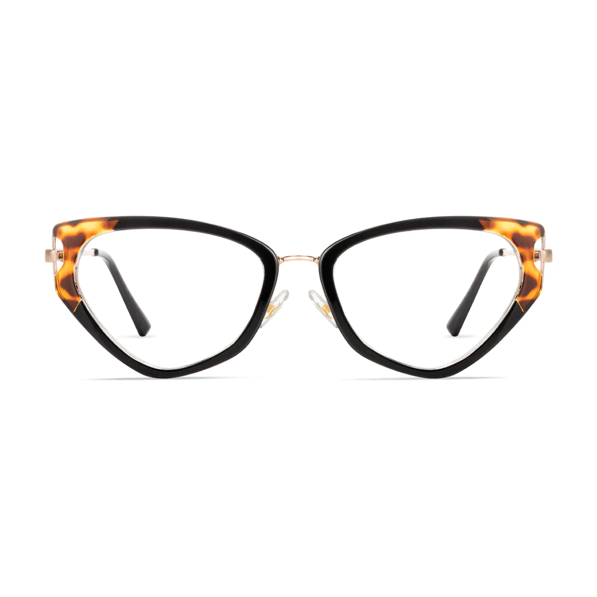 Geometric Black/Tortoiseshell Eyeglasses