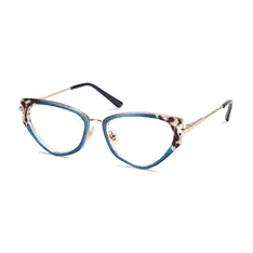 Geometric Blue/Tortoiseshell Eyeglasses