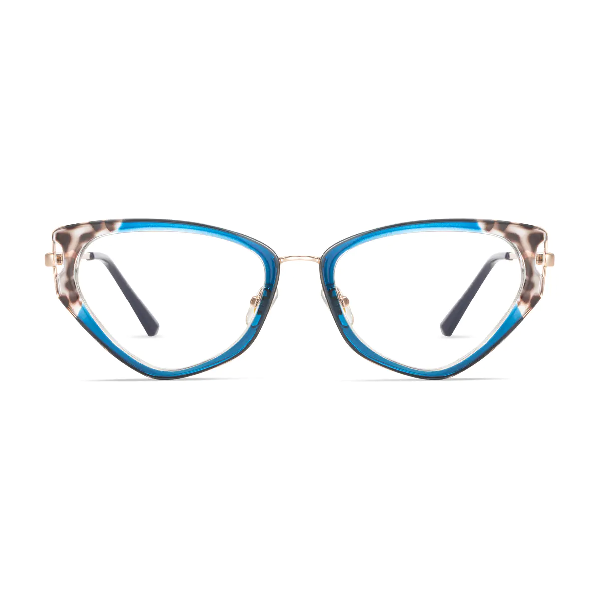 Geometric Blue/Tortoiseshell Eyeglasses