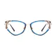 Geometric Blue/Tortoiseshell Eyeglasses