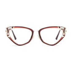 Geometric Brown/Tortoiseshell Eyeglasses