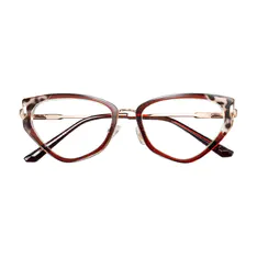 Geometric Brown/Tortoiseshell Eyeglasses