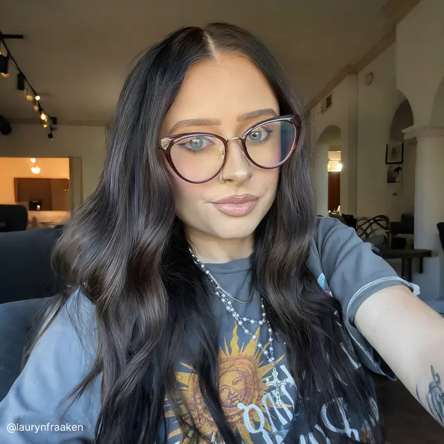 Cat-eye Transparent Amber Eyeglasses