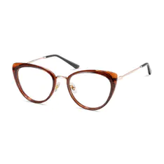Cat-eye Transparent Amber Eyeglasses