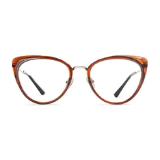 Cat-eye Transparent Amber Eyeglasses