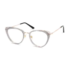 Cat-eye Transparent Gray Eyeglasses