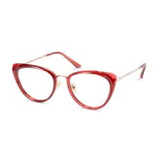 Cat-eye Transparent Red Eyeglasses