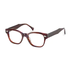 Oval Transparent Brown Eyeglasses