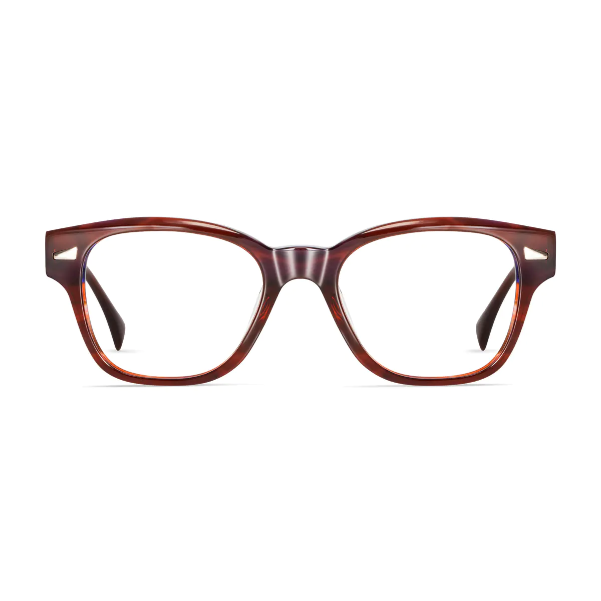Oval Transparent Brown Eyeglasses