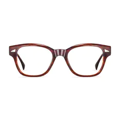 Oval Transparent Brown Eyeglasses