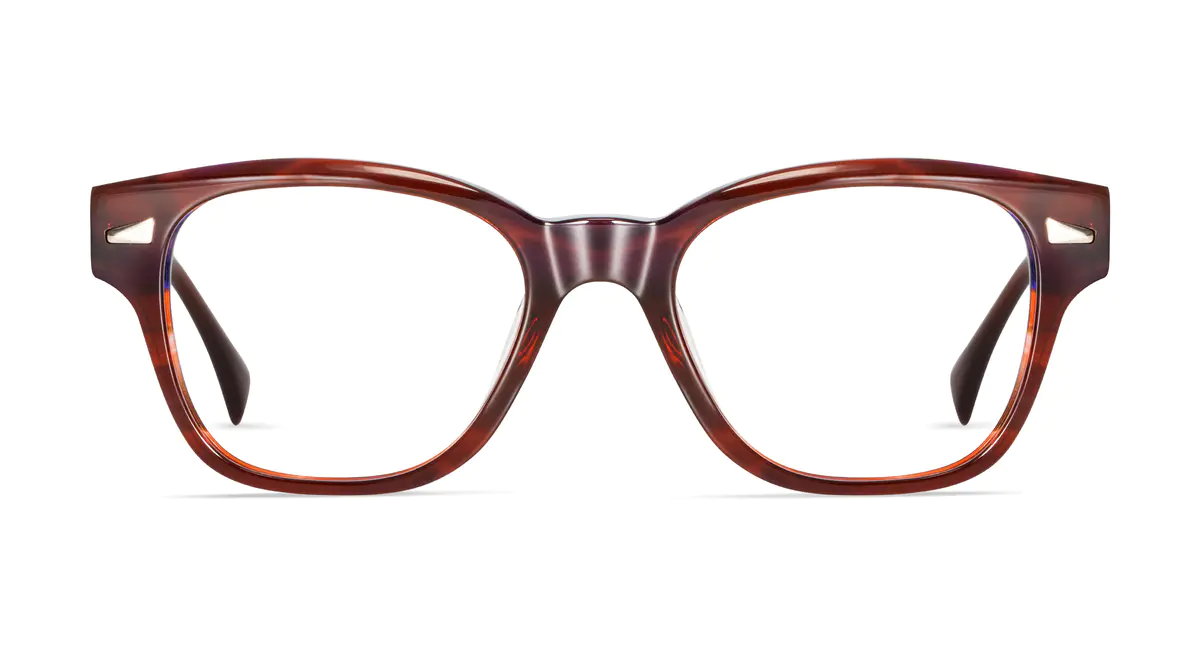 Oval Transparent Brown Eyeglasses