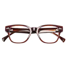 Oval Transparent Brown Eyeglasses