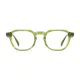 Square Transparent Green Eyeglasses