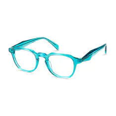 Square Transparent Blue Eyeglasses