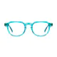 Square Transparent Blue Eyeglasses
