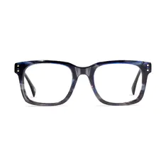 Square Transparent Blue Eyeglasses