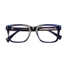 Square Transparent Blue Eyeglasses